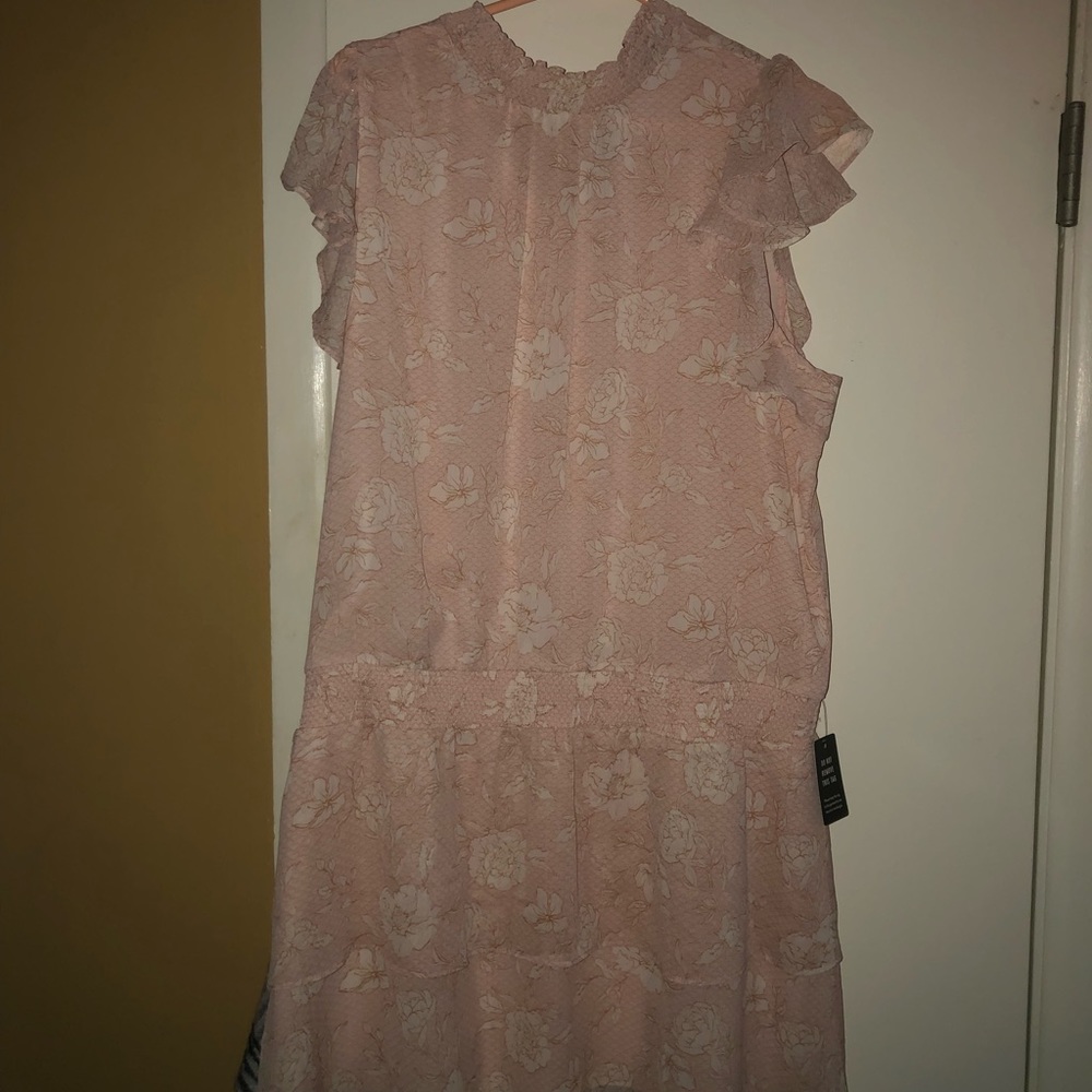 Smocked Neck Mini Dress